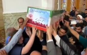 فیلم/ وداع با شهید سراجی‌نژاد در حرم بانوی کرامت