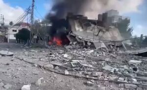 فیلم/ ویرانی‌های برجای مانده ناشی از حملات اسرائیل به لبنان