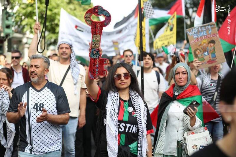عکس/ راهپیمایی حمایت از فلسطین و مقاومت در آلمان