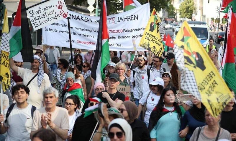 عکس/ راهپیمایی حمایت از فلسطین و مقاومت در آلمان