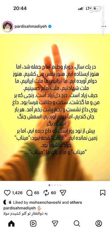 دلنوشته پردیس احمدیه از ارادت خود به حضرت علی(ع)