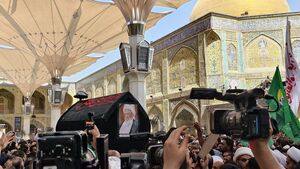 تشییع پیکر آیت‌الله فیاض در نجف اشرف+ عکس