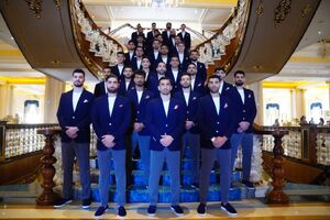 عکس تیمی ملی پوشان فوتبال پیش از عزیمت به مکزیک
