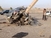 تصادف مرگبار پژو پارس در محور کرمان–بم