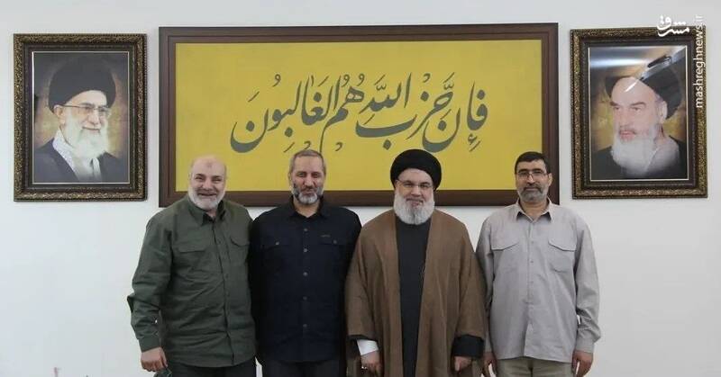 عکس/ سردار سید مجید موسوی در کنار شهید نصرالله