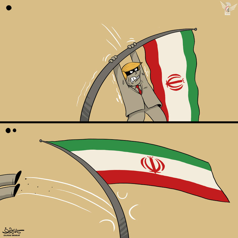 شکست ترامپ در جنگ از نگاه کارتونیست یمنی