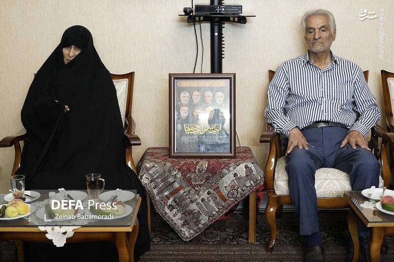 عکس/ حضور حدادعادل منزل سردار شهید محمد شیرازی