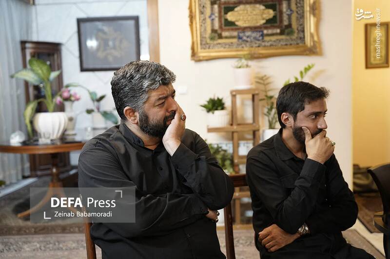 عکس/ حضور حدادعادل منزل سردار شهید محمد شیرازی