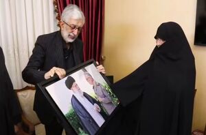 حضور حدادعادل در منزل سردار شهید شیرازی