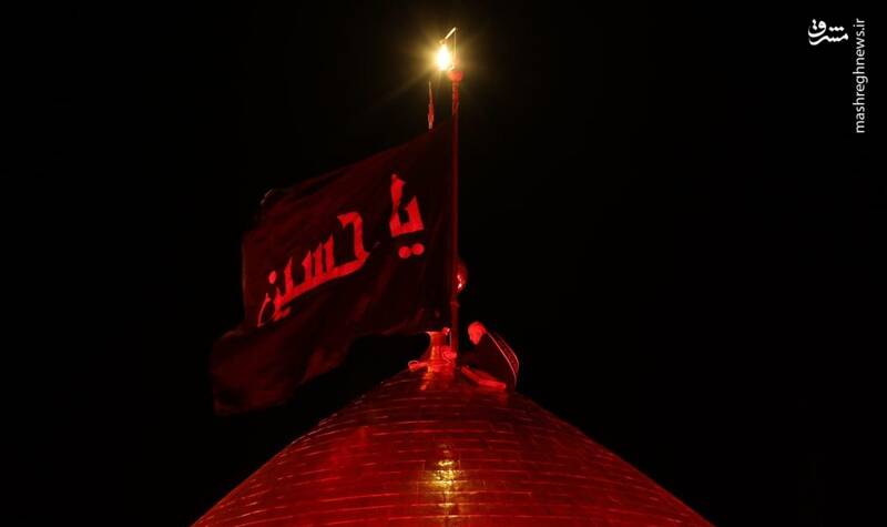 مراسم تعویض پرچم حرمین کربلا در شب اول محرم ۱۴۴۸ ه.ق