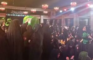 فیلم/ حال و هوای مادران در مراسم شیرخوارگان حسینی در مهدیه تهران