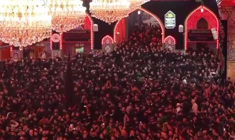 دسته‌های عزاداری در حرم مطهر امام حسین (ع)
