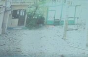 لحظات اولیه از حمله دشمن به نزدیکی یک بیمارستان در تهران
