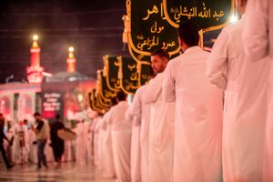 کاروان نمادین یاران امام حسین(ع) در کربلا
