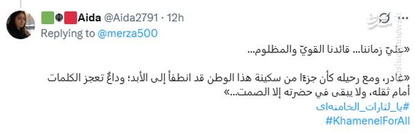 دلتنگی کاربران خارجی برای رهبر شهید انقلاب