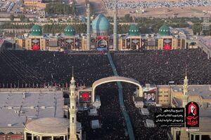 تصاویر هوایی از عظمت حضور مردم در جمکران