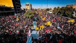 تصاویر تشییع باشکوه پیکر رهبر شهید انقلاب در نجف اشرف