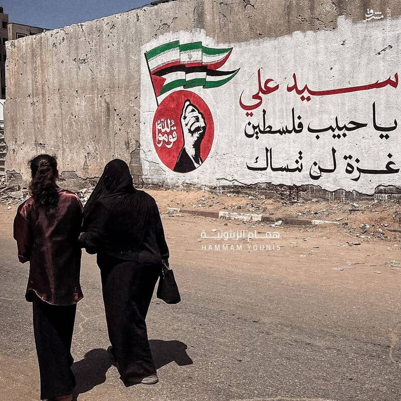 غزه هم عزادار رهبر شهید است