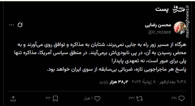 در منطق آمریکا، مذاکره پلی برای عبور است، نه تعهدی پایدار!