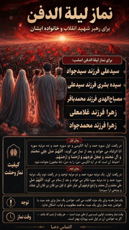 حکم خواندن نماز لیلة الدفن برای چند نفر