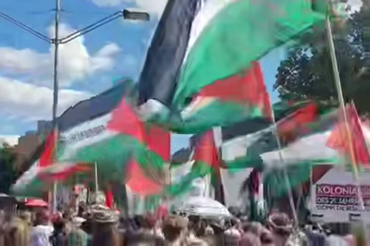 فیلم/ تظاهرات حمایتی از فلسطین در برلین