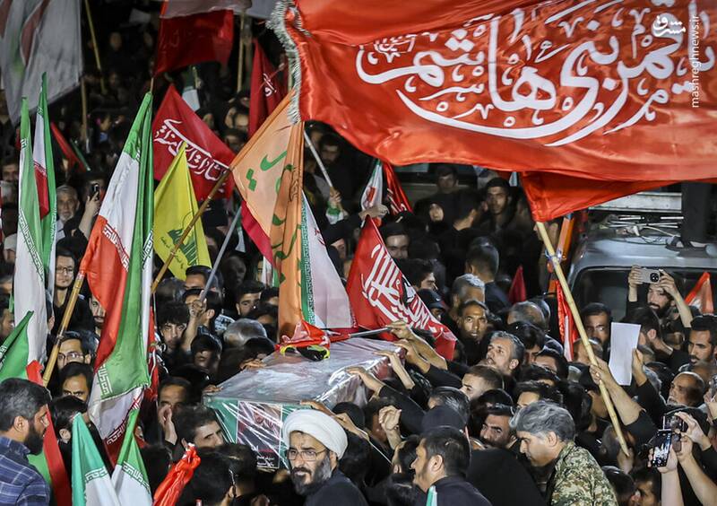 عکس/ مراسم وداع و تشییع پیکر ۲ شهید مدافع امنیت در مشهد