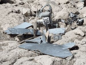 تصاویر انهدام پهپاد آمریکایی «لوکاس» در آسمان بندرعباس