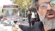 سانحه برای یکی از اتوبوس‌های شهری تهران در خیابان ولیعصر