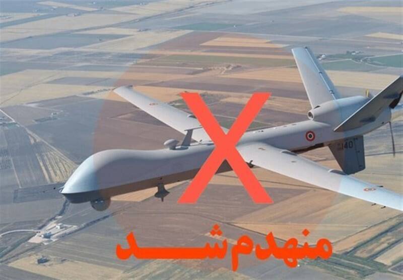 پهپاد متجاوز MQ۹ آمریکا در آسمان عسلویه منهدم شد