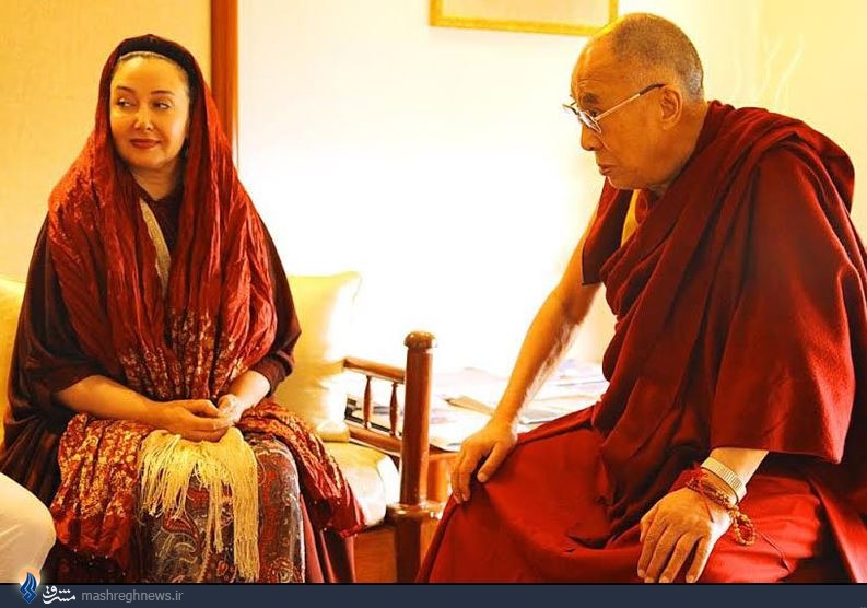 دیدار کتایون ریاحی با دالایی لاما در هند+عکس