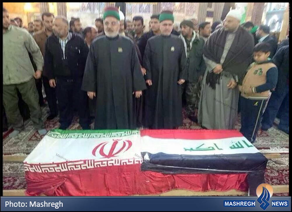 تصاویر/ نماز بر پیکر شهید «مدافع حرم» در «سامراء»