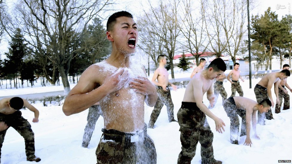 عکس/ برف مالی تکاوران چینی