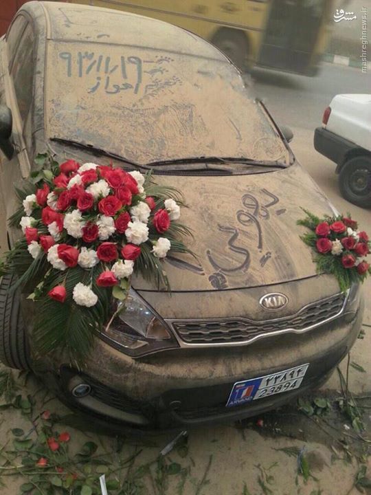 عکس/ ماشین عروس دیدنی در اهواز