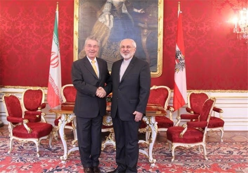 دیدار ظریف با رئیس جمهور اتریش