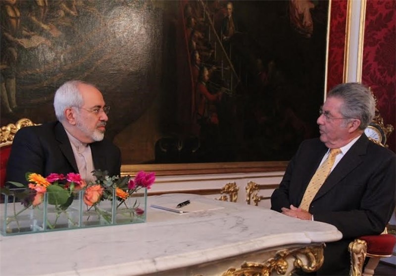 دیدار ظریف با رئیس جمهور اتریش