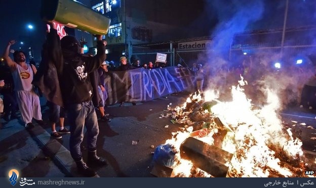 مرد خشمگین برزیل یک اتوبوس را به آتش کشیدند