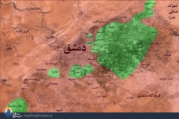 پیروزی بزرگ ارتش سوریه؛ مهر پایانی بر رؤیای سقوط دمشق +نقشه