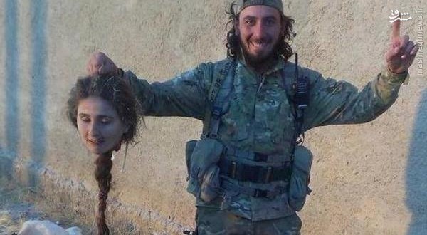عکس/سربریده دختر کُرد دردستان یک داعشی