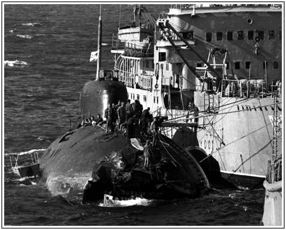 عکس/ زیردریایی اتمی بعد از تصادف