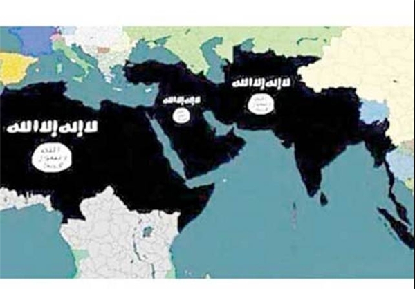 نقشه جدید قلمرو خلافت خودخوانده داعش