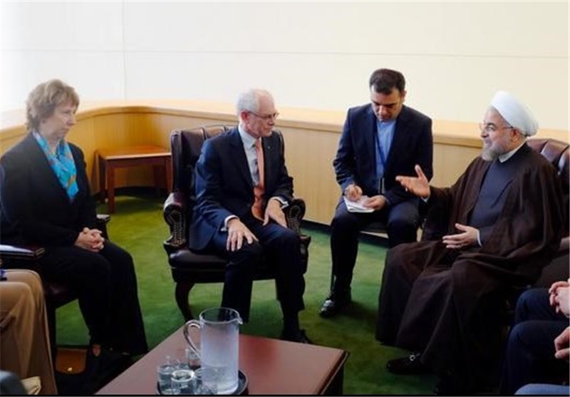 دیدار روحانی با اشتون و رئیس شورای اروپا