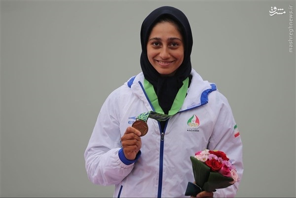 عکس/ تنها بانوی مدال آور در روز دهم
