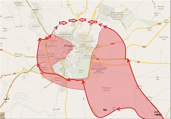 «حلب»به محاصره کامل ارتش سوریه درآمد