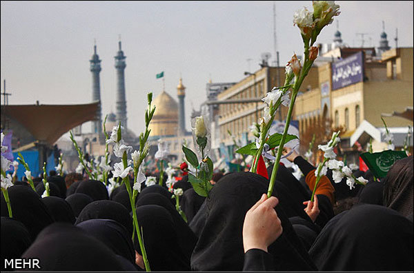 ورود کاروان نمادین حضرت فاطمه معصومه(س) به قم