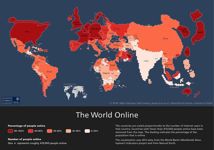 عکس/جمعیت آنلاین جهان را روی این نقشه ببینید