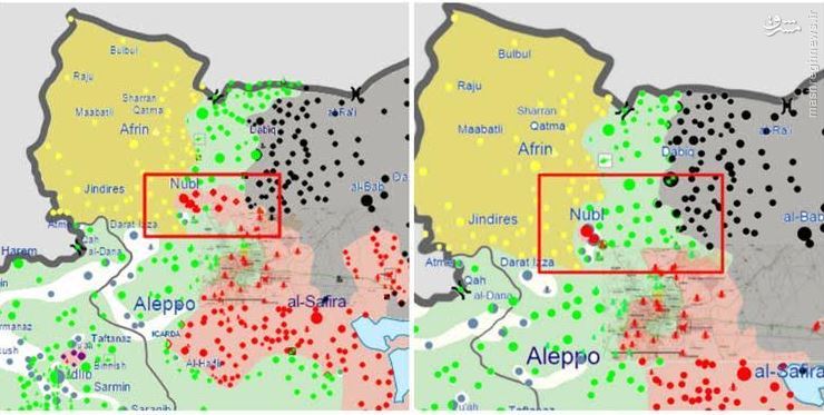 بررسی عملیات‌های نظامی ارتش سوریه و نیروی هوایی روسیه در سوریه +نقشه
