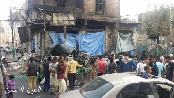 بمباران بازارهای تعز و صعده در نخستین روز رمضان+تصاویر(+18)
