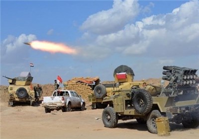 آتش سنگین توپخانه ارتش عراق در «فلوجه»