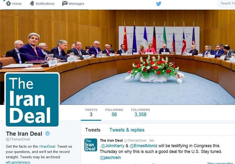 کاخ سفید حساب توئیتری «توافق ایران» ایجاد کرد
