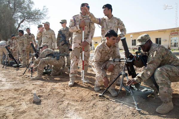 آموزش نظامیان عراقی از سوی ارتش آمریکا+عکس و فیلم